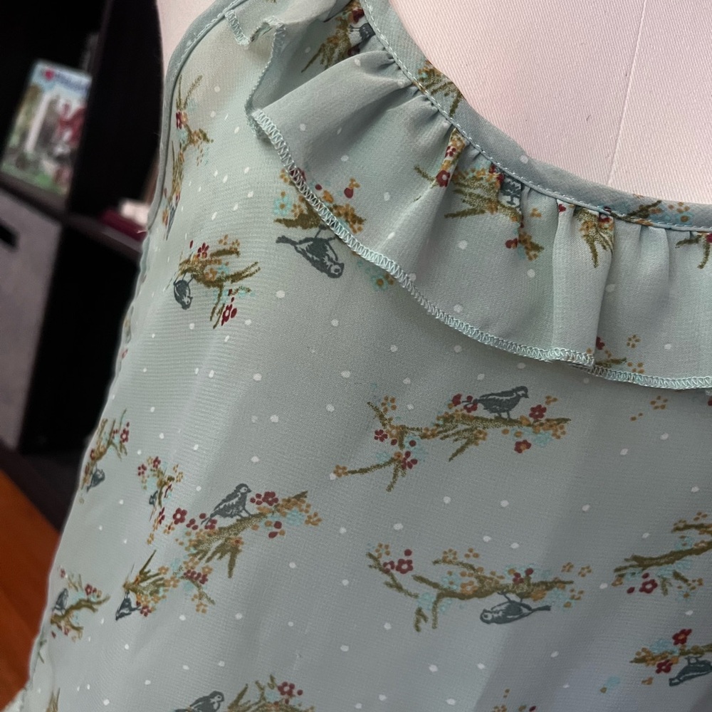 Freebird Mint Green Floral Tank Top